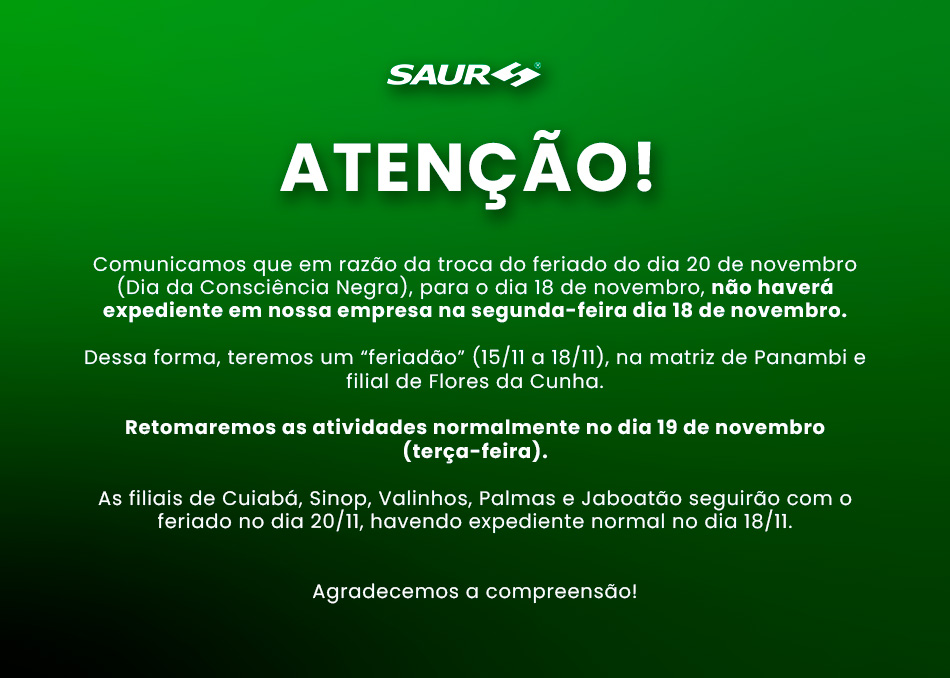 blog - aviso feriado novembro