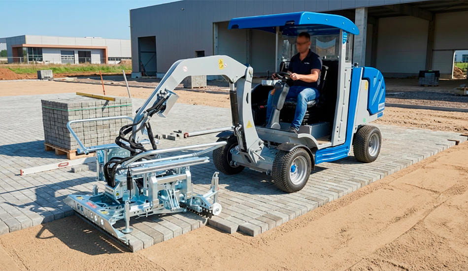 Máquina Pavimentadora para Assentamento de Piso Intertravado